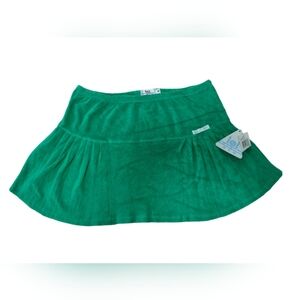 Green Skater Skirt TERRY CLOTH NWT Juniors L
